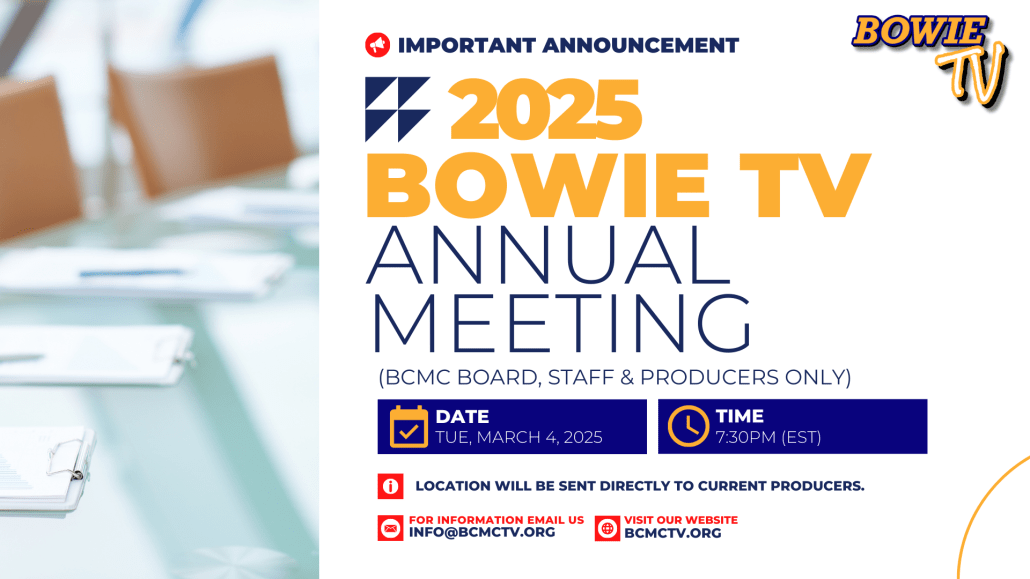 Bowie TV 2025 annual meeting announcement