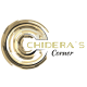 Golden swirl logo with Chidera's Corner text